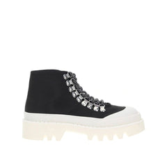 Black Canvas Chunky Sneakers