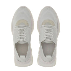 White Nylon Athletic Sneakers