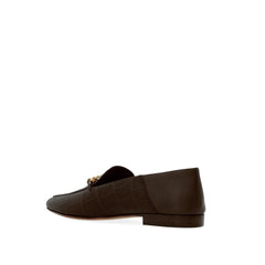 Brown Calfskin Slip-On Loafers