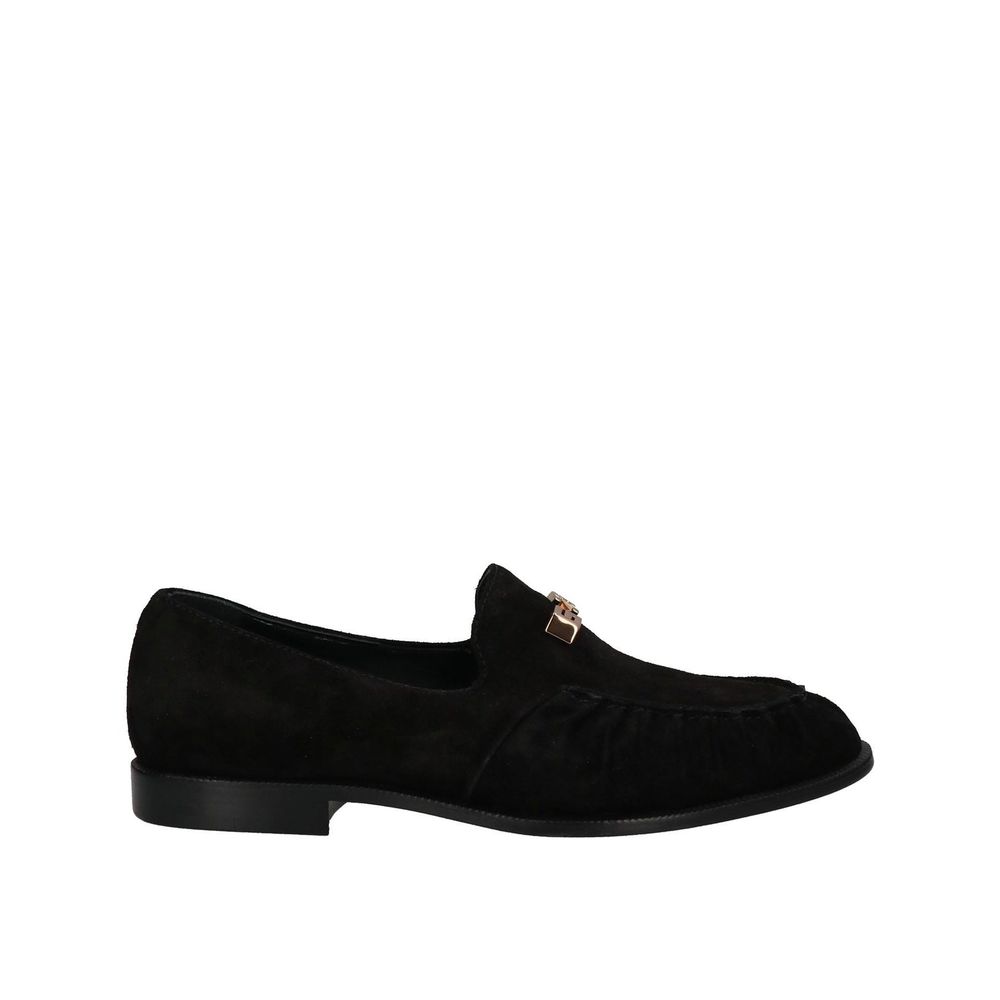 Black Calfskin Slip-On Loafers