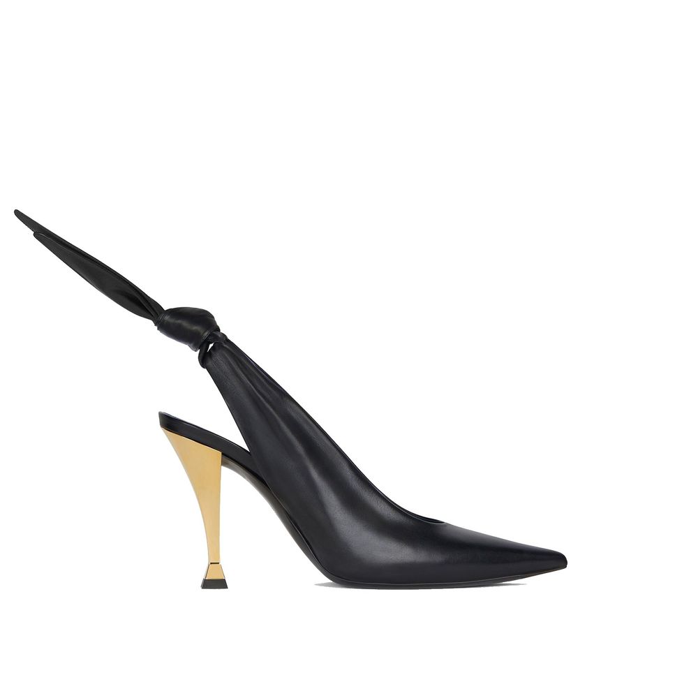 Black Calfskin High Heel Pumps