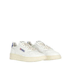 White Leather Low Top Sneakers