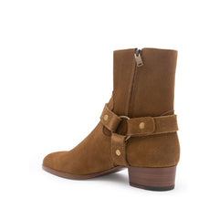 Brown Calfskin Ankle Boots