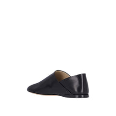 Black Lamb Leather Slip-On Loafers