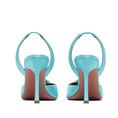 Bicolor Silk High Heel Pumps