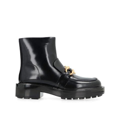 Black Calfskin Ankle Boots