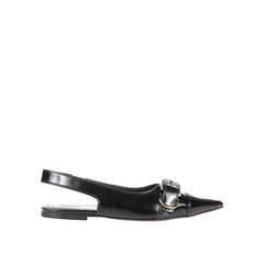 Black Calfskin Ballet Flats