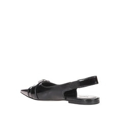 Black Calfskin Ballet Flats