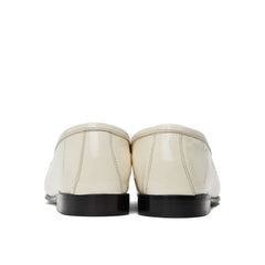 White Calfskin Slip-On Loafers