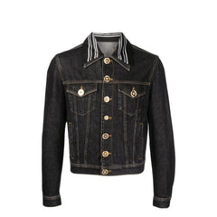Black Cotton Denim Jacket