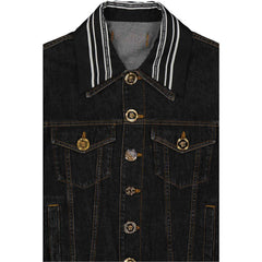 Black Cotton Denim Jacket