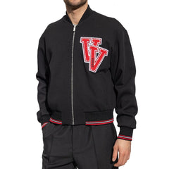 Black Virgin Wool Bomber