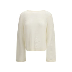 White Fleece Wool Sweatshirt