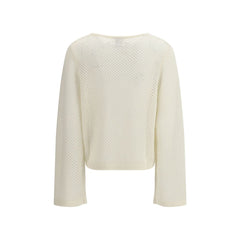 White Fleece Wool Sweatshirt