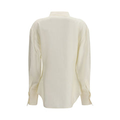 Beige Silk Dress Shirt