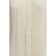 Beige Silk Dress Shirt