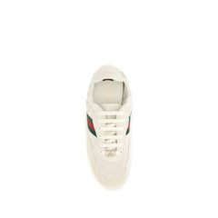 Cream Calf Leather Bos Taurus Low Top Sneakers