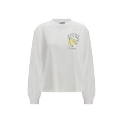 White Cotton Long Sleeve T-Shirt