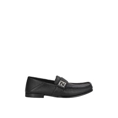 Black Calfskin Slip-On Loafers