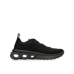Black Fabric Athletic Sneakers