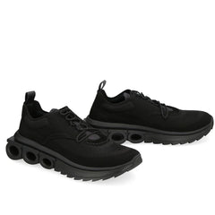 Black Fabric Athletic Sneakers