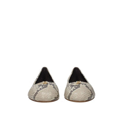 Beige Goatskin Ballet Flats