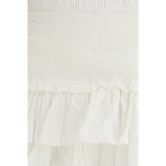 White Cotton Mini Skirt