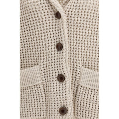 Beige Cotton Cardigan