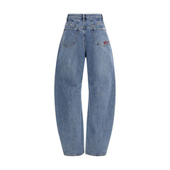 Blue Cotton Relaxed Fit Jeans