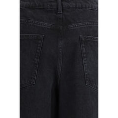 Black Cotton Relaxed Fit Jeans