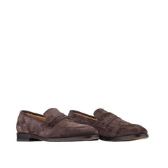 Brown Leather Slip-On Loafers