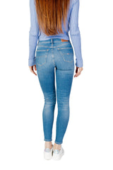 Light Blue Cotton Skinny Jeans