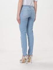 Blue Cotton Straight-Leg Jeans