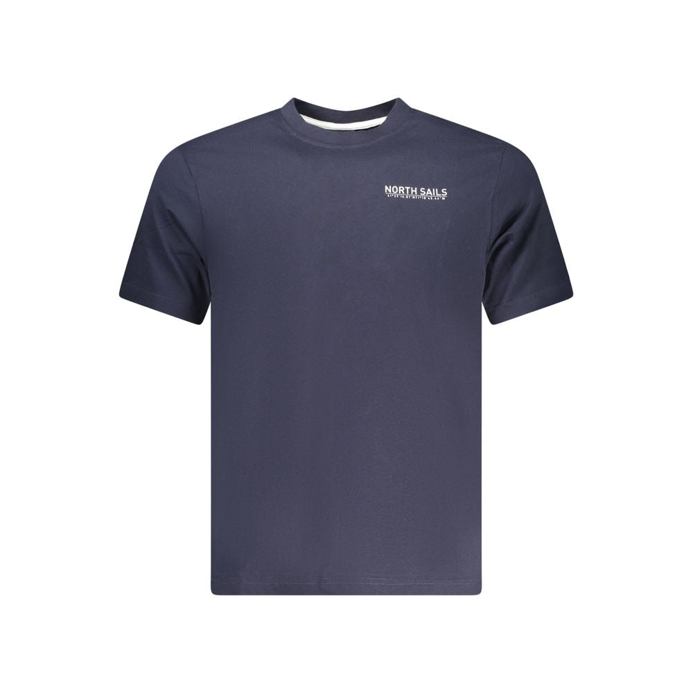 Blue Cotton Men T-Shirt
