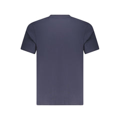 Blue Cotton Men T-Shirt