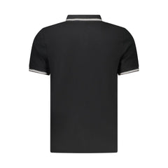 Black Cotton Men Polo