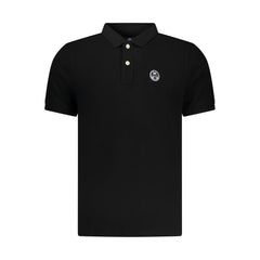 Black Cotton Mens Polo Shirt