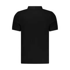 Black Cotton Mens Polo Shirt