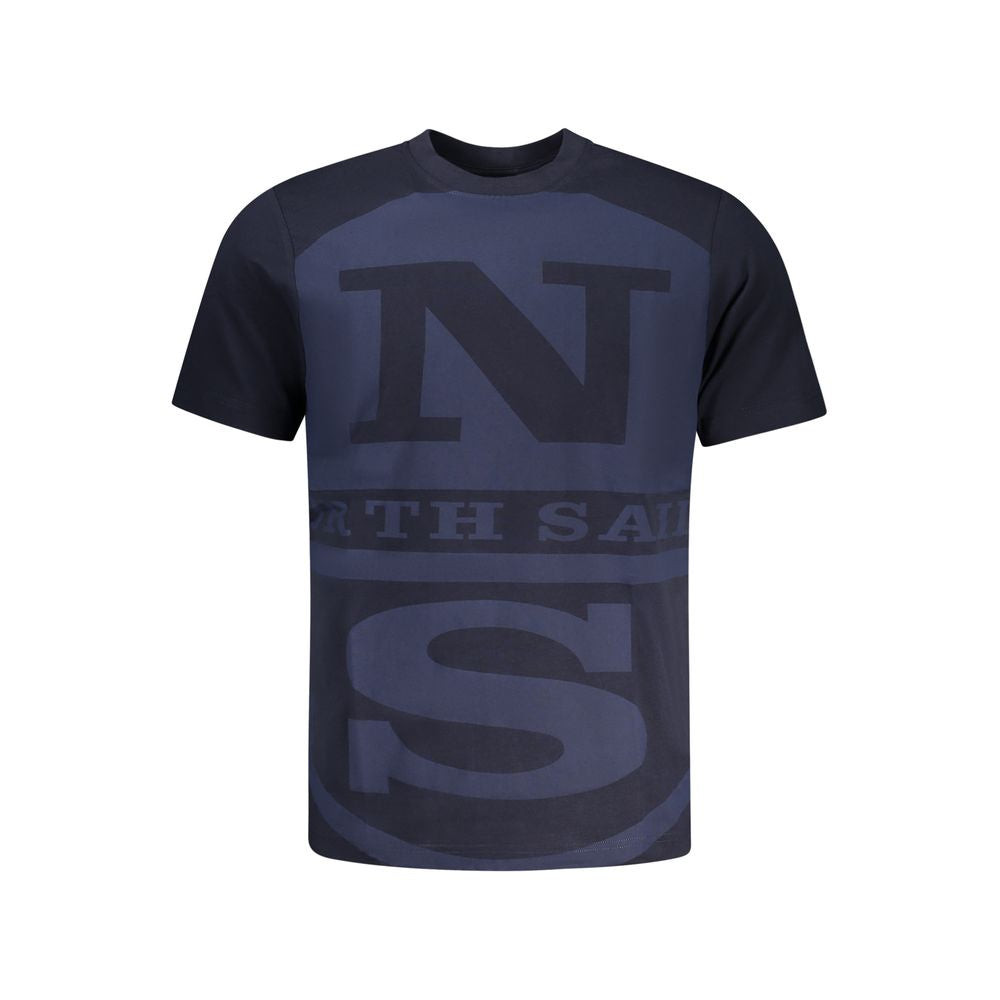 Blu Cotton Men T-Shirt