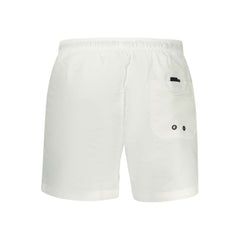 White Polyester Men's Swim Boxer