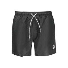 Black Polyester Men's Swim Boxer