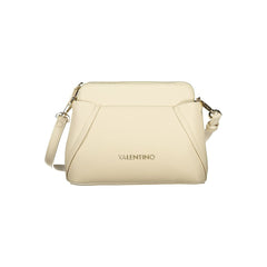 Beige Polyurethane Women Handbag