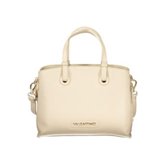 Beige Polyurethane Women Handbag