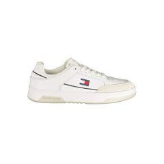 White Polyurethane Men Sneaker