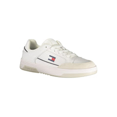 White Polyurethane Men Sneaker