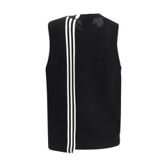 Black Cotton Sleeveles Sweater