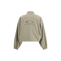 Beige Polyester Shell Jacket