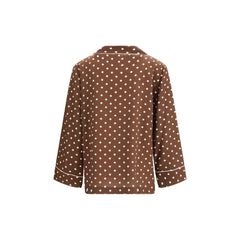 Brown Silk Pattern Shirt