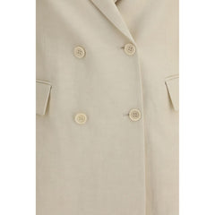 Beige Cotton Blazer
