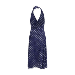 Blue Silk Casual Dress